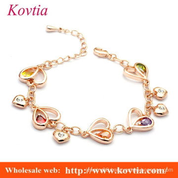 wholesale links charm bracelet birthstone charm bracelet heart link bracelet